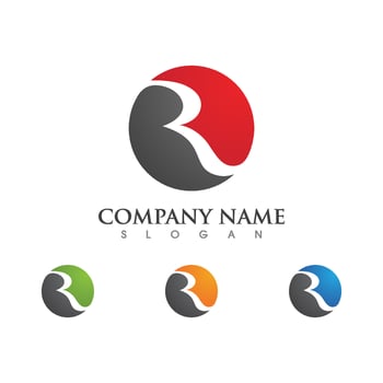 R Letter Arrow vector illustration icon