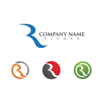 R Letter Arrow vector illustration icon