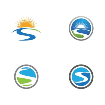 River vector icon illustration