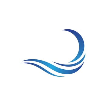 Water wave icon vector