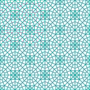 Seamless geometric pattern with an Islamic style vector