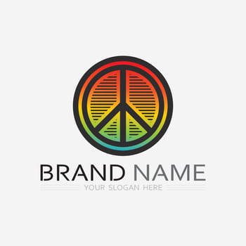 peace logo and design vector illustration concept design