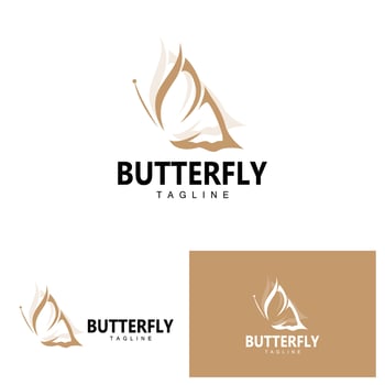 Butterfly Logo Animal Design Brand Product Beautiful and Simple Decorative Animal Wing vector