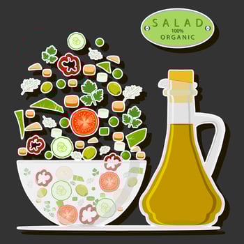 Illustration on theme liquid oil in large glass bottle for cooking food vector