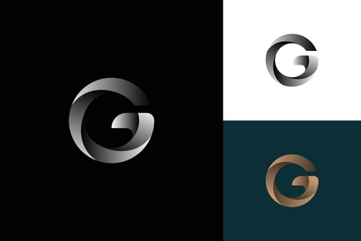 letter g monogram vector logo design
