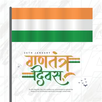 Happy Republic Day India social media post template vector