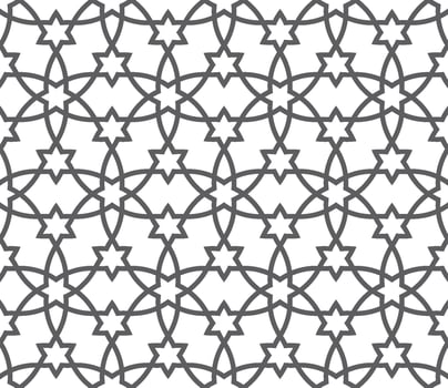 Seamless geometric pattern with an Islamic style vector