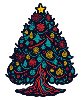 Christmas tree illustration png