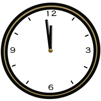 11.59 AM, 11.59pm analog wall clock, transparent background png
