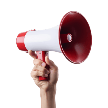 AI generated Announcement Megaphone on Transparent Background - Ai Generated png
