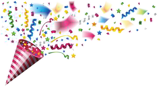 Colorful party popper for celebration vector