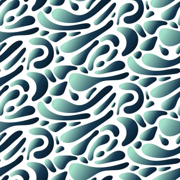 Seamless abstract gradient blue colors repeat the creative graphic illustration. Seamless ink. Repeats the liquid effect. Vector texture of seamless fabric. Repeats smeared oil drops on a white
