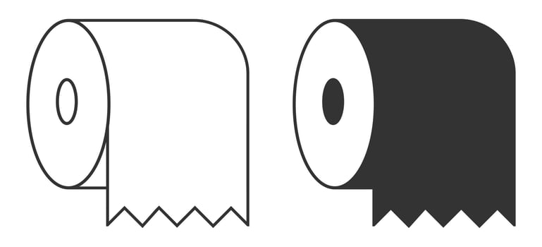 Toilet paper icon. Toiletries symbol. Sign hygiene towel vector. vector