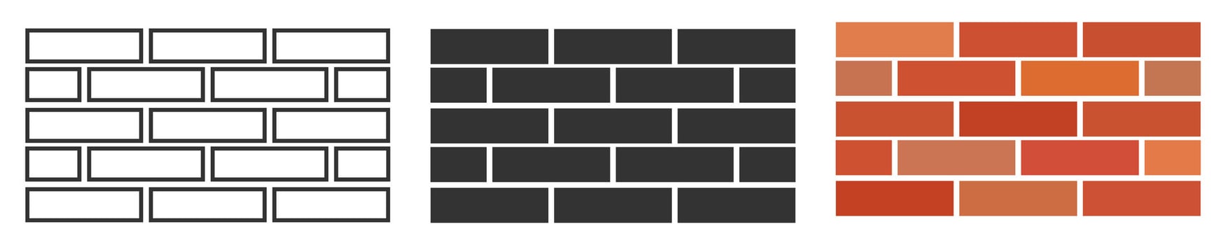 Brick wall icon. Brickwork symbol. Sign decor vector. vector