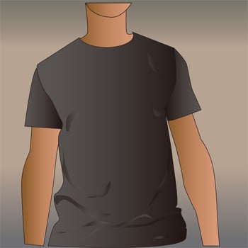 Black Shirt Mock Up vector