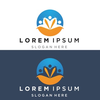 Family care logo and symbol vector