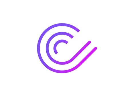 C with WIFI business logo for company brand style guide vector