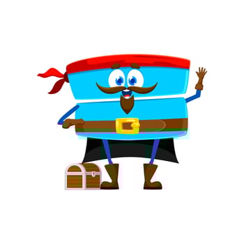 Cartoon funny equals math sign pirate or corsair vector