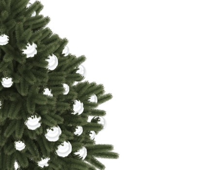 Christmas tree isolated on background. 3d rendering - illustration png