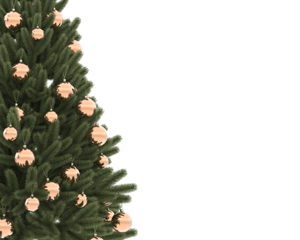 Christmas tree isolated on background. 3d rendering - illustration png