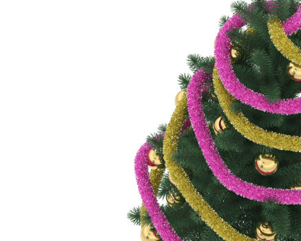 Christmas tree isolated on background. 3d rendering - illustration png
