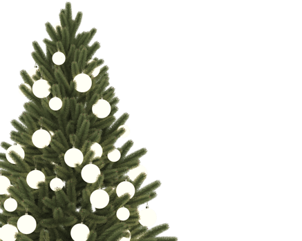 Christmas tree isolated on background. 3d rendering - illustration png