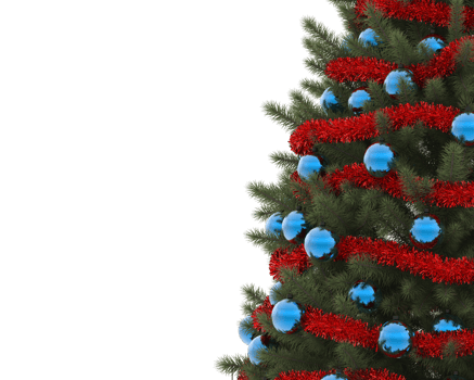 Christmas tree isolated on background. 3d rendering - illustration png