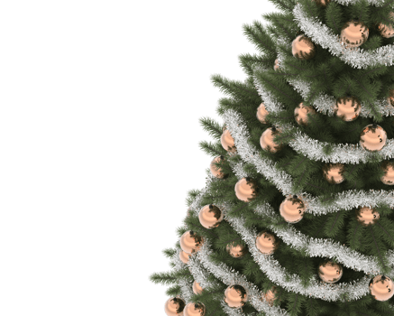 Christmas tree isolated on background. 3d rendering - illustration png