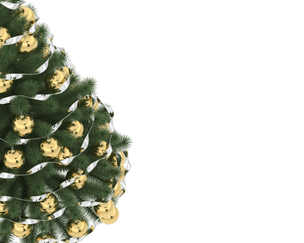 Christmas tree isolated on background. 3d rendering - illustration png