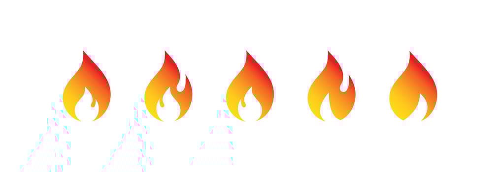 Fire icon set. Flame tongue vector