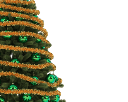 Christmas tree isolated on background. 3d rendering - illustration png