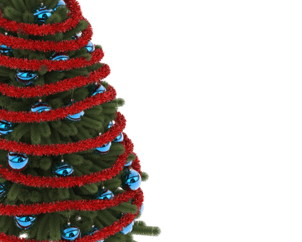 Christmas tree isolated on background. 3d rendering - illustration png