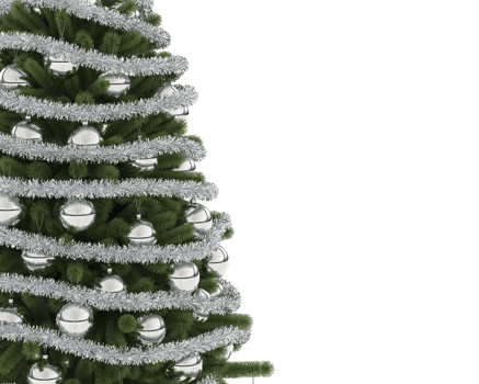 Christmas tree isolated on background. 3d rendering - illustration png