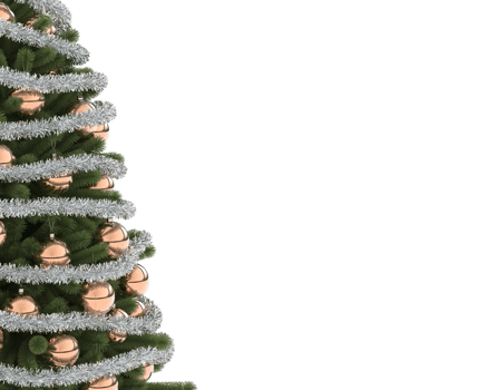 Christmas tree isolated on background. 3d rendering - illustration png