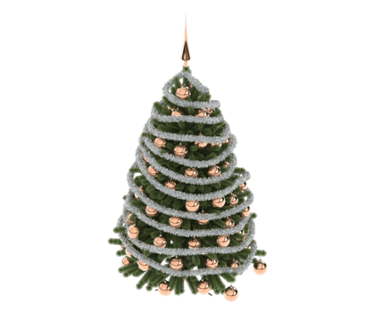 Christmas tree isolated on background. 3d rendering - illustration png