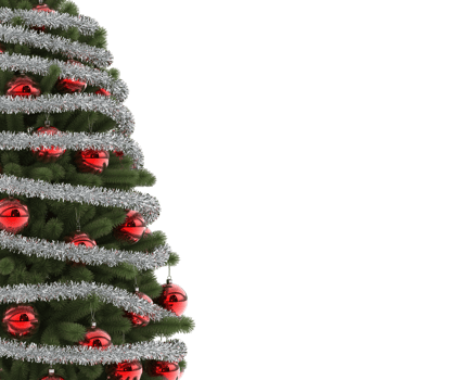 Christmas tree isolated on background. 3d rendering - illustration png
