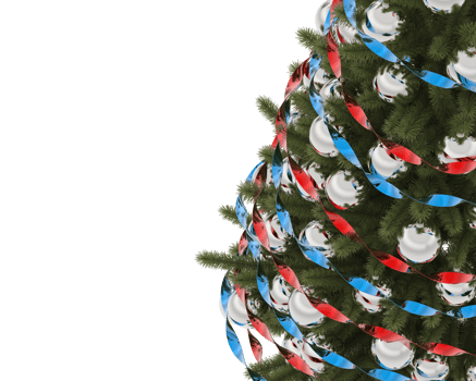 Christmas tree isolated on background. 3d rendering - illustration png