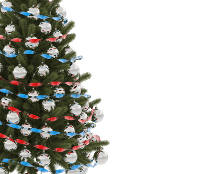 Christmas tree isolated on background. 3d rendering - illustration png