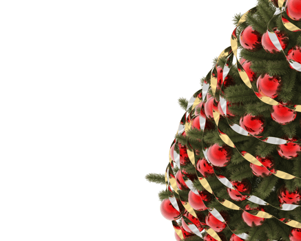 Christmas tree isolated on background. 3d rendering - illustration png