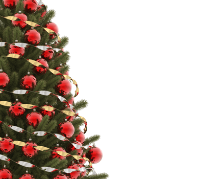 Christmas tree isolated on background. 3d rendering - illustration png