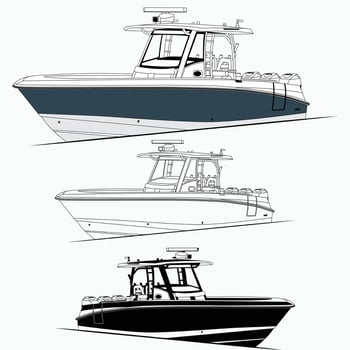 Side view fishing boat vector for t-shirt