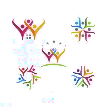Community, network and social icon vector