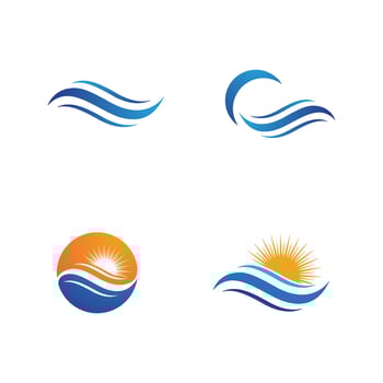 Water wave icon vector