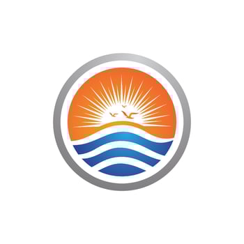 Water wave icon vector
