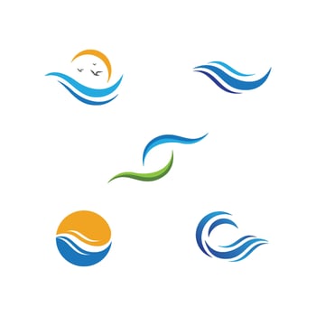 Water wave icon vector