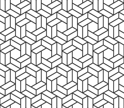 Seamless geometric pattern with a 3D style vector