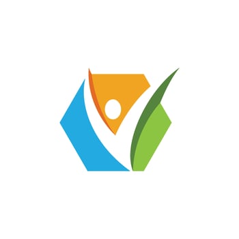 Human character logo sign vector
