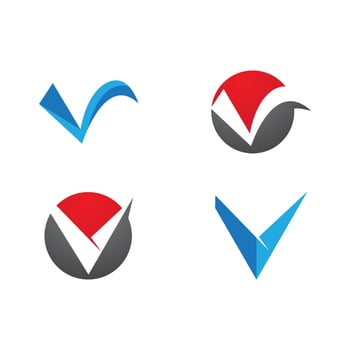 V Letter Logo Template vector