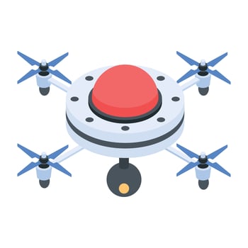Aerial Technology Isometric Icon vector