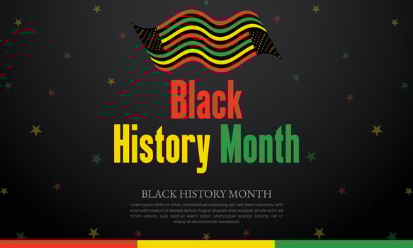 Black History Month celebrated. February national black history month African American vector illustration Template for background, banner, card, poster with text inscription